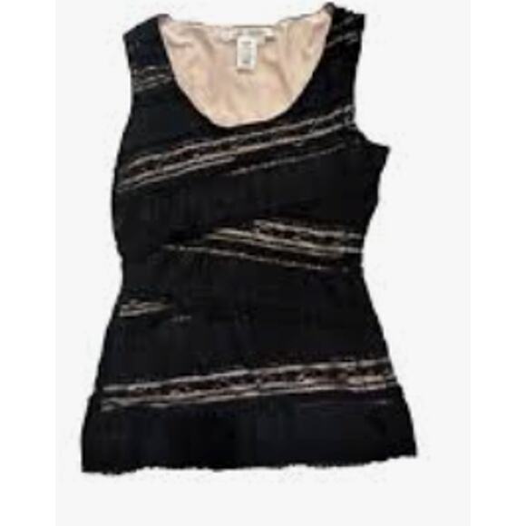 Max Studio Lace sleeveless Blouse Black M - Picture 3 of 7